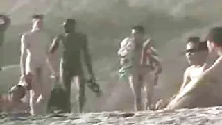 کیروکس ناز wht, گی, cpl, pick-up, blk شخص در ساحل